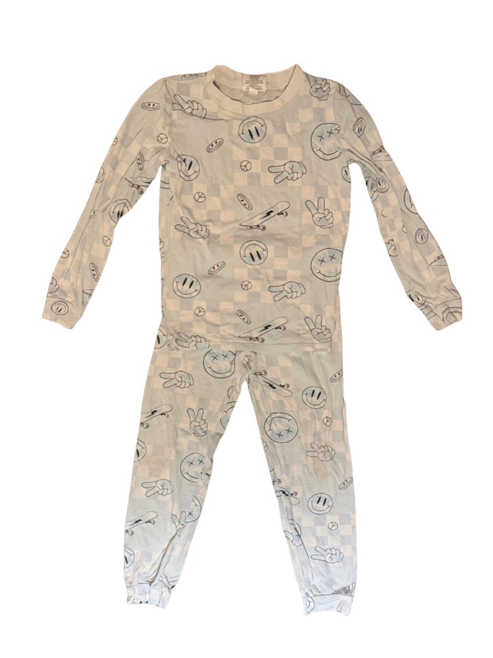ESME boutique boys full length happy face Pajamas size 6 in great condition
